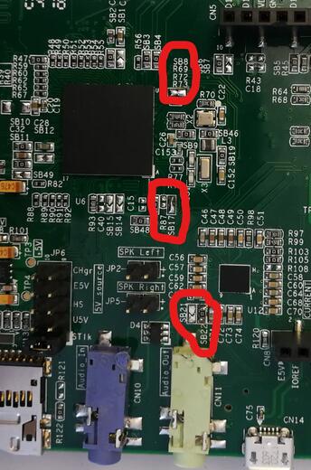 STM32H747I-DISCO - Ethernet modification 2 (**SB21**, **R87**, **SB22**, **SB17** and **SB8**)