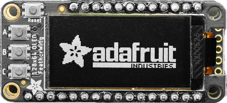 Adafruit FeatherWing 128x64 OLED Shield