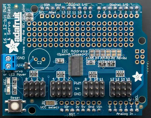 Adafruit 16-channel PWM/Servo Shield