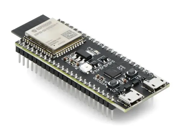 A picture of the ESP32-S2-DevKitC board