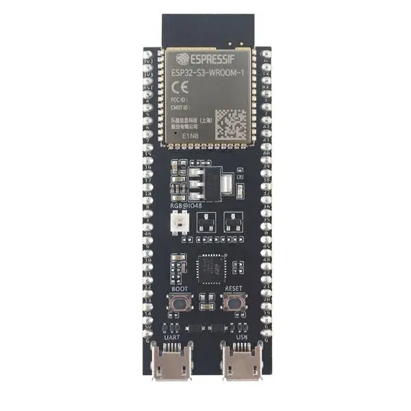 A picture of the ESP32-S3-DevKitC board