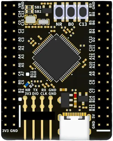 A picture of the STM32H562 Core Board board