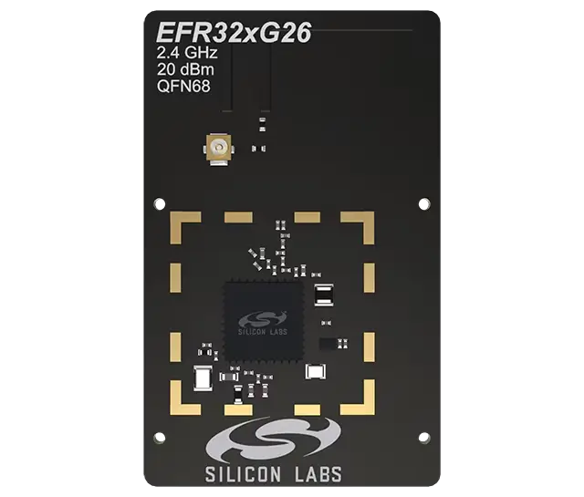 A picture of the EFR32xG26 2.4 GHz +20 dBm Radio Board board