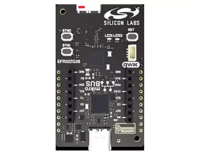 A picture of the EFR32xG28 Explorer Kit (xG28-EK2705A) board